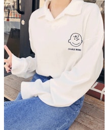 HOTPING | キャラクター刺しゅうカラーTシャツ(トップス)