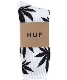 HUF | PLANTLIFE CREW SOCKS HOL14 // WHITE / BLACK(ソックス/靴下)