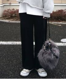 GU | ワイドリブニットパンツ(その他パンツ)