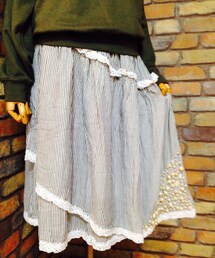 CHEAP THRILS【チープスリル】 | MIXパールコットンストライプスカート
CHEAP THRILS【チープスリル】
Facebookページより購入できます！
↓↓↓↓
https://m.facebook.com/story.php?story_fbid=313543682147037&id=298969266937812(スカート)