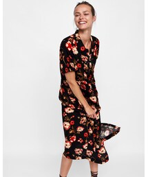 ZARA | フローラルプリントワンピース(ワンピース)