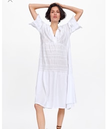 ZARA | ギャザー入りワンピース(ワンピース)