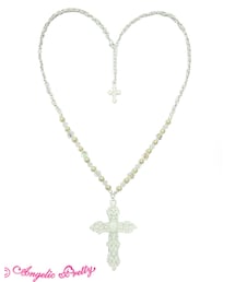 Angelic Pretty | Angelic Pretty/Brilliant Crossネックレス(白)(ネックレス)