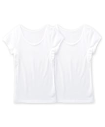 nissen | nissen/吸汗速乾 綿混汗取り付フレンチ袖インナー(白)(インナーウェア/肌着)