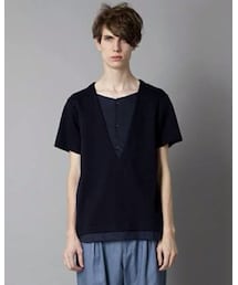ETHOSENS | フェイクレイヤードＴシャツ(Tシャツ/カットソー)
