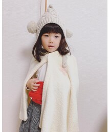 兄のお下がりのお猿みみニット帽❤️お気に入りだったけどボロくなってきたので撮り納め✨🐵 | ニットキャップ/ビーニー