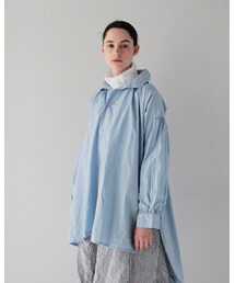 Veritecoeur | コットンギャザーフィッシュテールシャツ”Gathered sleeve shirt” vc1174(シャツ/ブラウス)