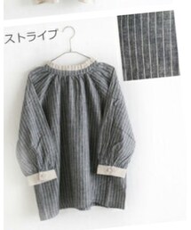 ichi | ICHI フリル襟が旬のイチのストライプシャツ  (シャツ/ブラウス)