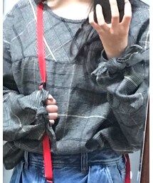 niko and... | 綿グレンチェックネルブラウス(シャツ/ブラウス)