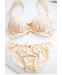 chuu | チュールラッフルレースポイントブラ&ショーツ(ブラ&ショーツ)