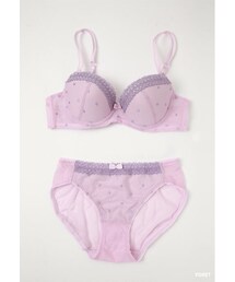 chuu | 刺繍ドット入りレースブラショーツ(ブラ&ショーツ)