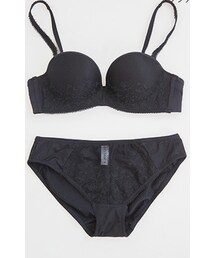 chuu | フラワーシシュウメッシュフルカップブラ&ショーツ(ブラ&ショーツ)