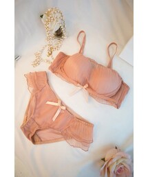 chuu | シフォン素材付きブラショーツセット(ブラ&ショーツ)