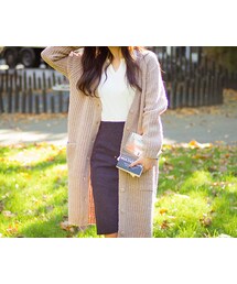 chuu | ザックリロングカーディガン(カーディガン/ボレロ)