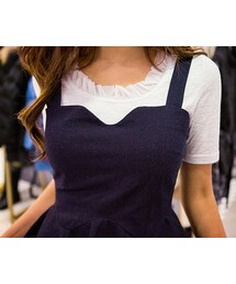 chuu | プチドット柄ペプラムトップ(ベスト)