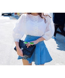 chuu | 切替ポイントサーキュラーデニムスカート(デニムスカート)