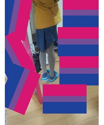 mumokuteki柄タイツのうしろがわ(タイツ/ストッキング)