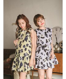 午後時光雲彩無袖洋裝(ワンピース)