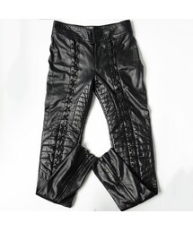 GIVENCHY | 09-10AW レースアップレザーバイカーパンツ(その他パンツ)