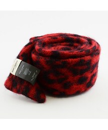 SAINT LAURENT PARIS | SAINT LAURENT PARIS[13-１４AWレオパードモヘアマフラー/赤](マフラー)