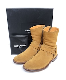 SAINT LAURENT PARIS | SAINT LAURENT PARIS[13AWスウェードサイドジップリングブーツ](ブーツ)