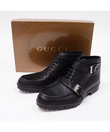 GUCCI | GUCCIグッチ[仁連ベルトレザーショートブーツ]美品(スニーカー)