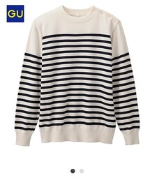 GU | （GU）マリンセーター（ボーダー・長袖）(ニット/セーター)
