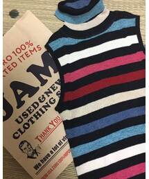 JAM | 古着屋JAMで購入★ラメとカラフルなストライプが好み(ニット/セーター)