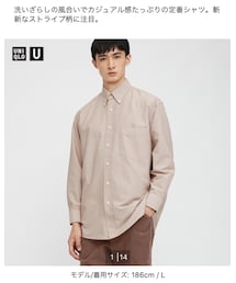 UNIQLO | オックスフォードワイドフィットストライプシャツ(シャツ/ブラウス)