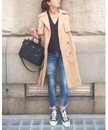 Ray BEAMS | トレンチ着用画(トレンチコート)