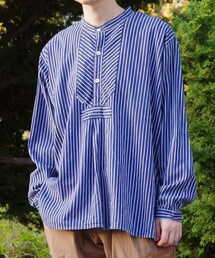 プルオーバーバンドカラーシャツ(シャツ/ブラウス)