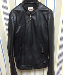 station | シングルラムレザーライダースジャケット(ライダースジャケット)