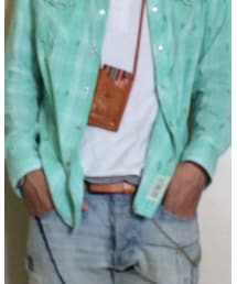 MARTIN MARGIELA | フェイクZIPキーネックTEE(Tシャツ/カットソー)