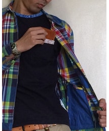 Handmade | バンダナ襟切り替えTEE(Tシャツ/カットソー)