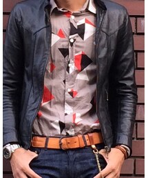 N.HOOLYWOOD | 幾何学柄シャツ(シャツ/ブラウス)