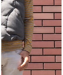 AAA | パイル地ボーダージップパーカー(パーカー)