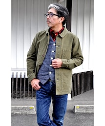 FOB FACTORY エフオービーファクトリー FRENCH MOLESKIN JACKET フレンチモールスキンジャケット ワークジャケット(カバーオール)