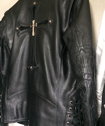 CHROME HEARTS | クロムハーツ
JJdean ライダース
※オーダーにて
袖はレザーのフローラルクロス
バックはラージクロス
 
JJdeanの袖レザーフローラルは
オーダーした時
初めてみたぃで
世界に一つのライダース(ライダースジャケット)