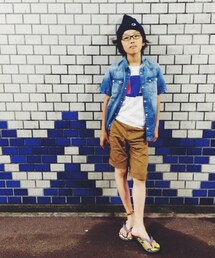 H&M | 珍しく長男ニンマリ笑顔っぽい写真（笑）(その他パンツ)