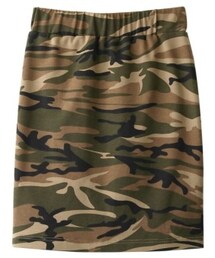 GRL | #迷彩 #スエット #スウェット #カーキ #ペンシル #膝丈 #スカート
(スカート)