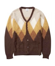 fuct | FUCT SSDD MOHAIR CARDIGAN 7700 ブラウンアーガイル(カーディガン/ボレロ)