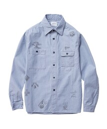 fuct | FUCT FALLEN ANGEL CHAMBRAY SHIRT 9308 BLUE（FUCT シャツ）(シャツ/ブラウス)