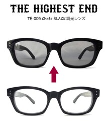 THE HIGHEST END | THE HIGHEST END ザハイエストエンド TE-005 Chefs BLACK/ CLEAR(調光レンズ)(メガネ)