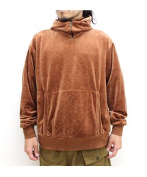 salvy; | SLUB VELOUR TURTLENECK HOODIE（スラブベロアタートルネックフーディー）(パーカー)