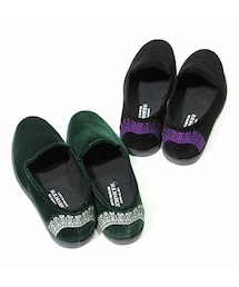 HOLLYWOOD RANCH MARKET | INDIA VELVET ROYAL SLIP ON SHOES(スリッポン)