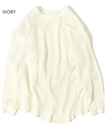alvana | SUVIN WAFFLE CREW NECK L/S（スヴィンワッフルクルーネックロングスリーブ）／alvana（アルヴァナ）(Tシャツ/カットソー)