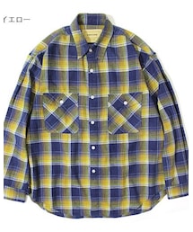 SEVEN BY SEVEN | CHECK TUCK SHIRTS（チェックタックシャツ）-Indigo Flannel-／seven by seven（セブンバイセブン）(シャツ/ブラウス)