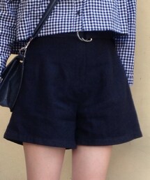 黑色高腰短褲(その他パンツ)