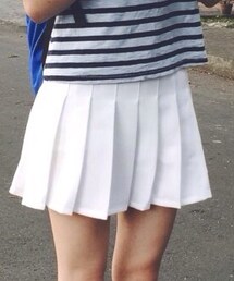AA | 白色百褶裙(スカート)