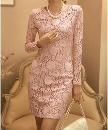 エレガンススリムレースワンピース(ワンピース)